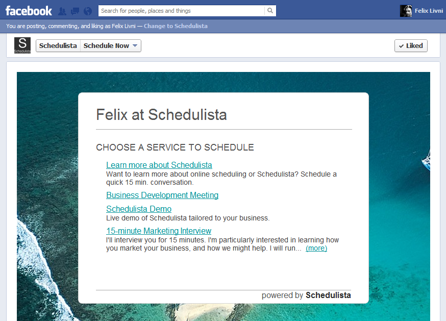 Add online scheduling to your Facebook business page